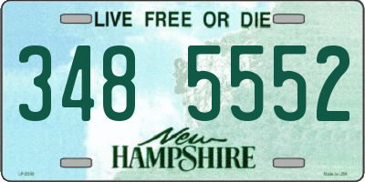 NH license plate 3485552
