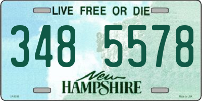 NH license plate 3485578