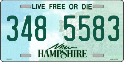 NH license plate 3485583