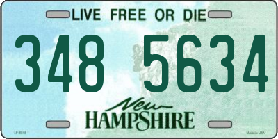 NH license plate 3485634