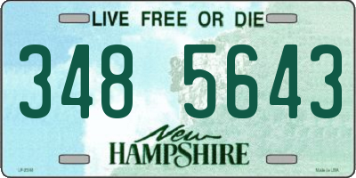 NH license plate 3485643