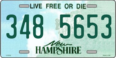 NH license plate 3485653