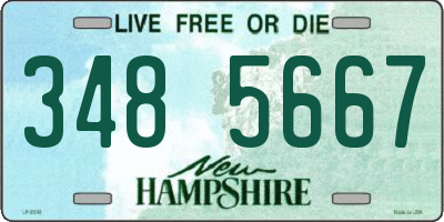 NH license plate 3485667