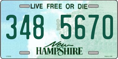 NH license plate 3485670