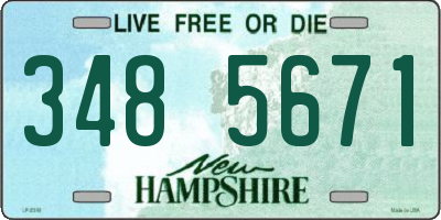 NH license plate 3485671