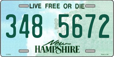 NH license plate 3485672
