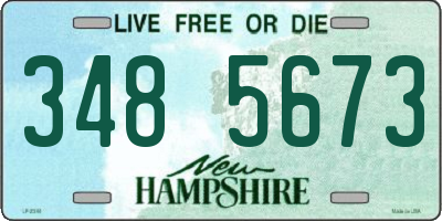 NH license plate 3485673