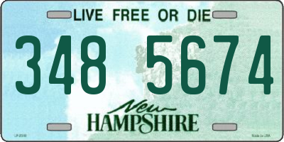 NH license plate 3485674