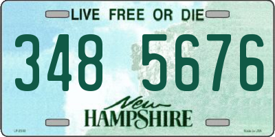 NH license plate 3485676