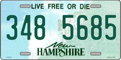 NH license plate 3485685