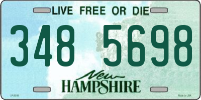 NH license plate 3485698