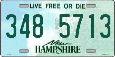 NH license plate 3485713
