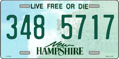 NH license plate 3485717