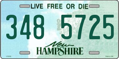 NH license plate 3485725