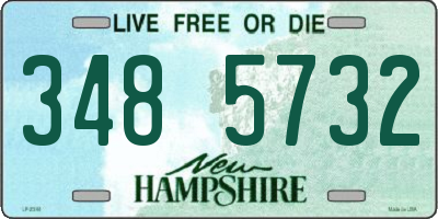 NH license plate 3485732