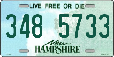 NH license plate 3485733