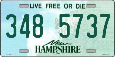 NH license plate 3485737
