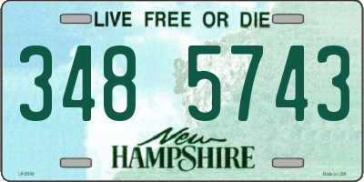 NH license plate 3485743