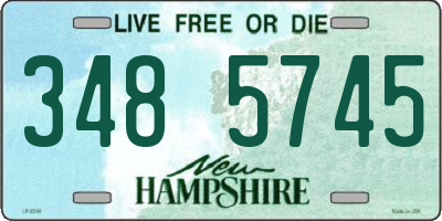 NH license plate 3485745