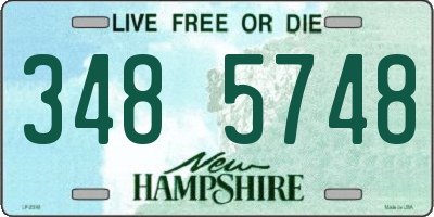NH license plate 3485748