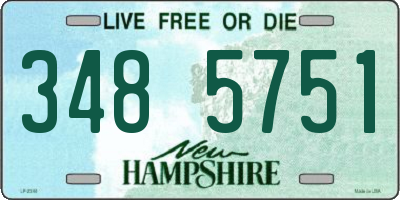 NH license plate 3485751