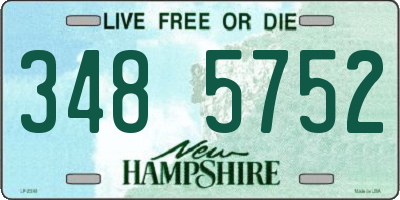 NH license plate 3485752