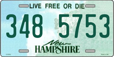NH license plate 3485753