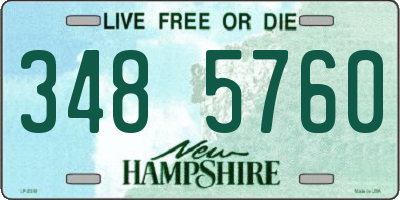 NH license plate 3485760
