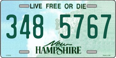 NH license plate 3485767