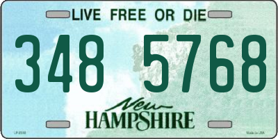 NH license plate 3485768