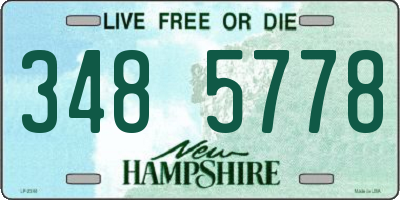NH license plate 3485778