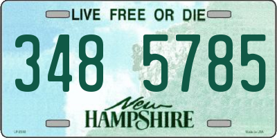 NH license plate 3485785