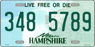 NH license plate 3485789