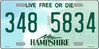 NH license plate 3485834
