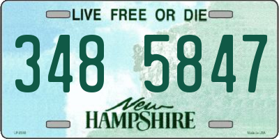 NH license plate 3485847