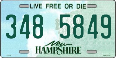 NH license plate 3485849