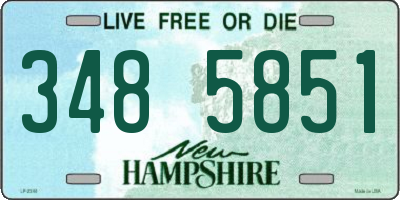 NH license plate 3485851