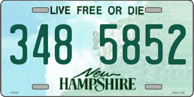 NH license plate 3485852