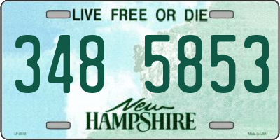 NH license plate 3485853