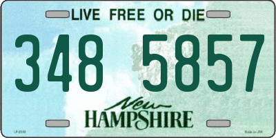 NH license plate 3485857