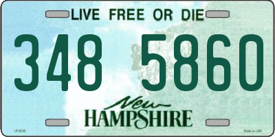 NH license plate 3485860