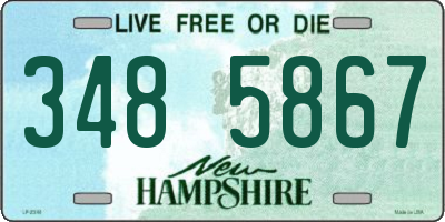 NH license plate 3485867