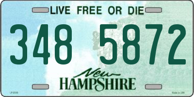 NH license plate 3485872