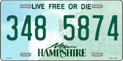 NH license plate 3485874