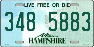 NH license plate 3485883