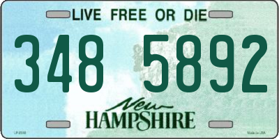 NH license plate 3485892