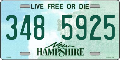 NH license plate 3485925