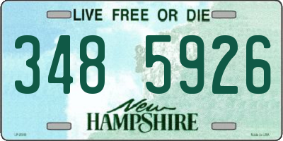 NH license plate 3485926