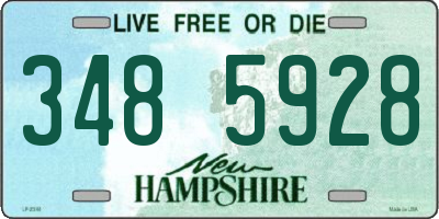 NH license plate 3485928