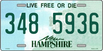 NH license plate 3485936